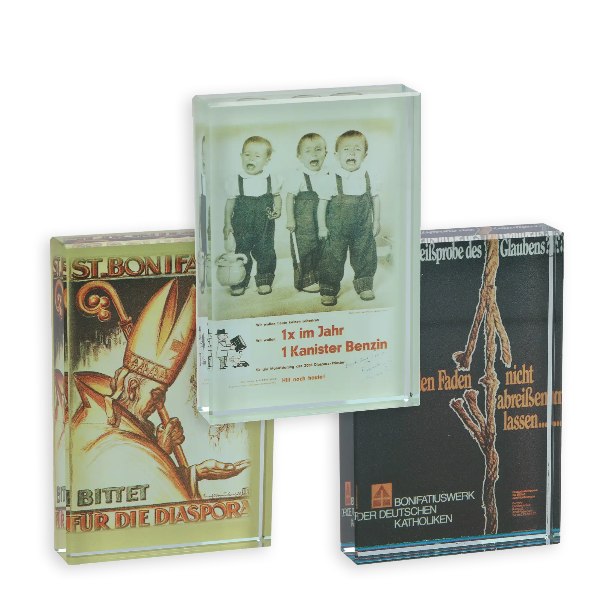 bonifatiuswerk-glasquader-historische-motive-6x9-cm-3er-geschenk image 1
