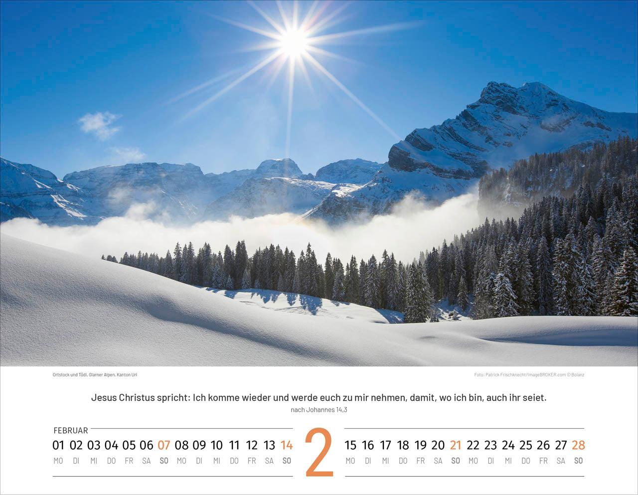 fontis-kalender-schweiz-2027-wandkalender-bergmotive-40x31-cm image 4