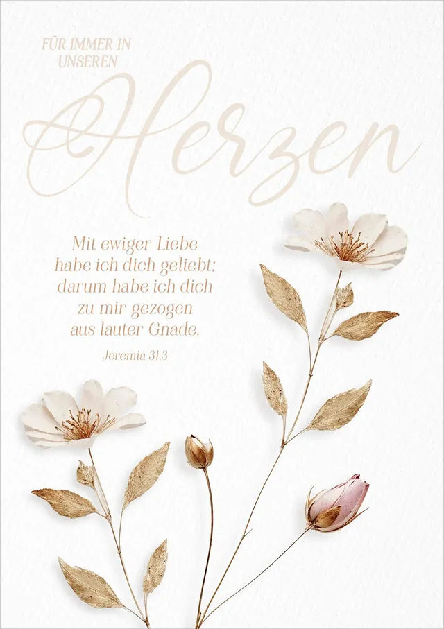 fontis-papeterie-faltkarte-f-r-immer-in-unseren-herzen-trauer image 1