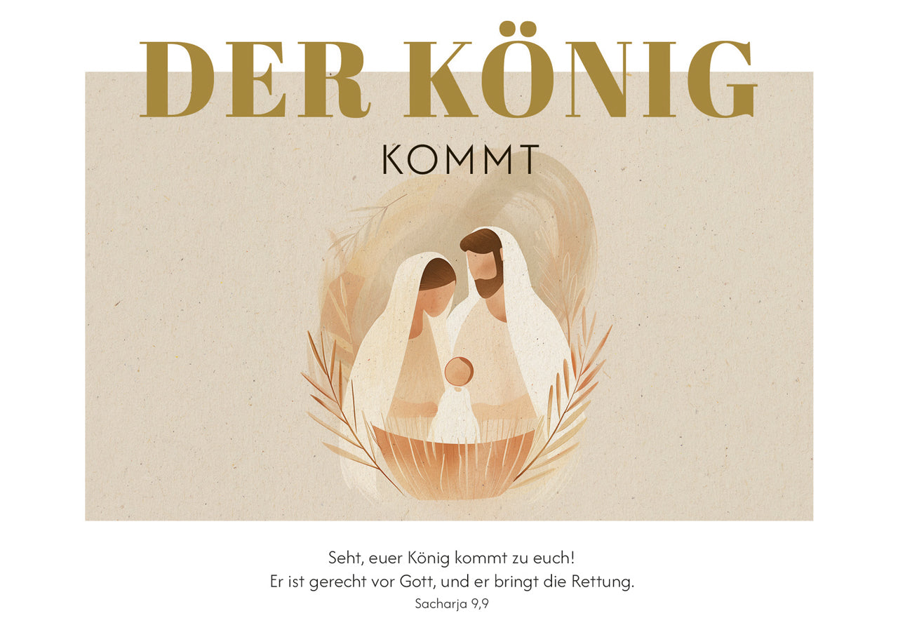 fontis-der-k-nig-kommt-postkarten-12er-weihnachten-advent image 1