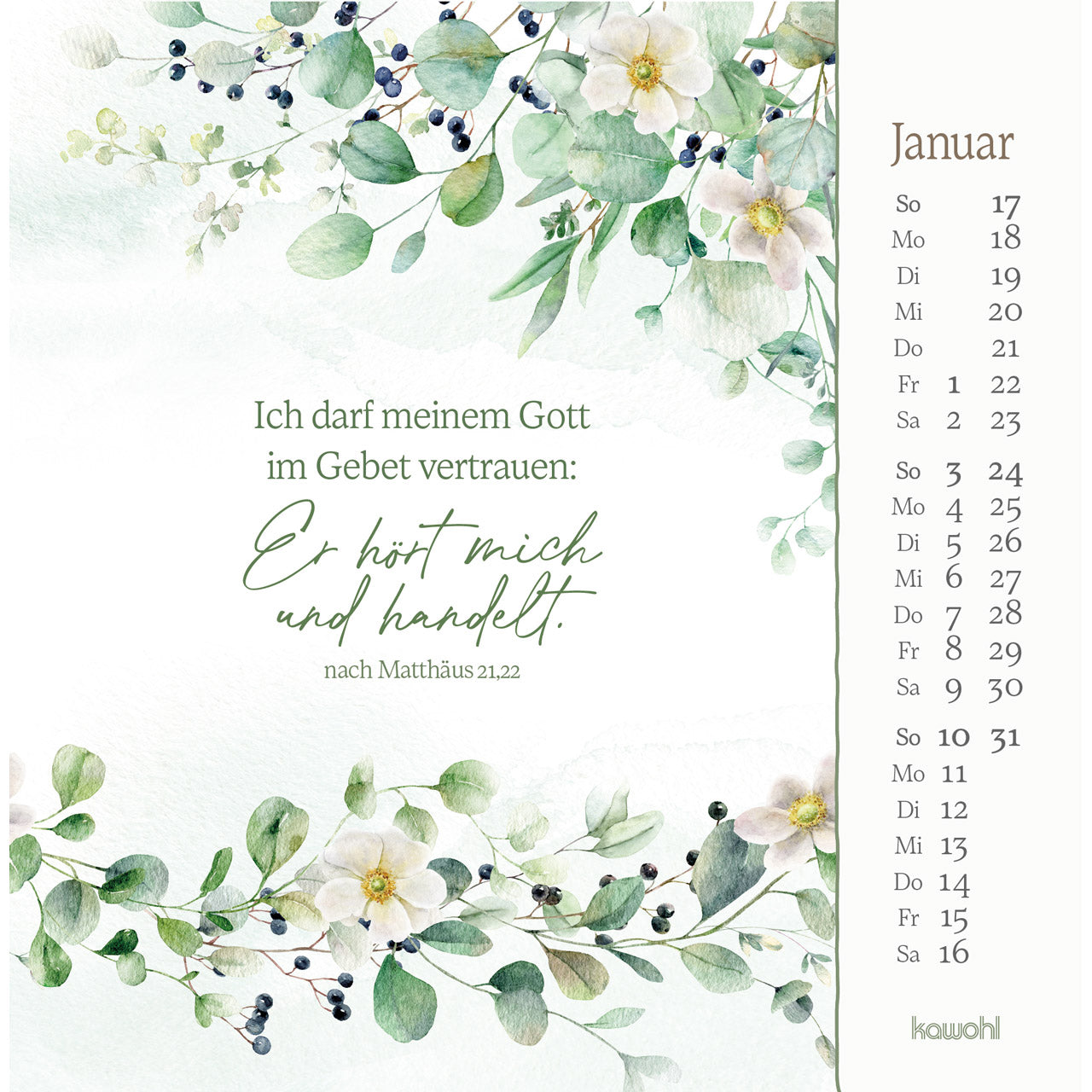 fontis-kalender-vor-dich-bring-ich-2027-postkartenkalender-gebet image 3