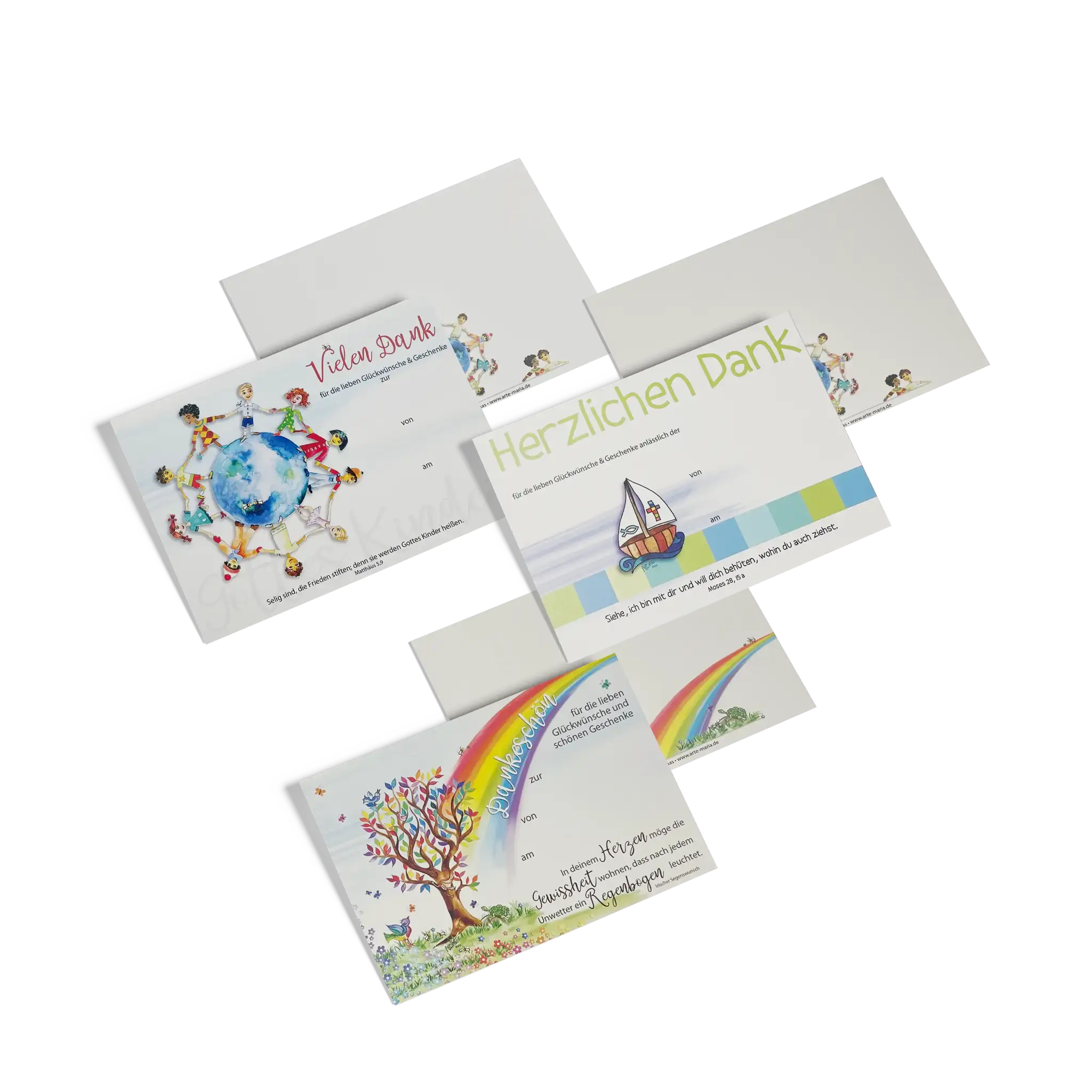 bonifatiuswerk-devotionalien-dankpostkarten-10er-set-taufe-erstkommunion image 1