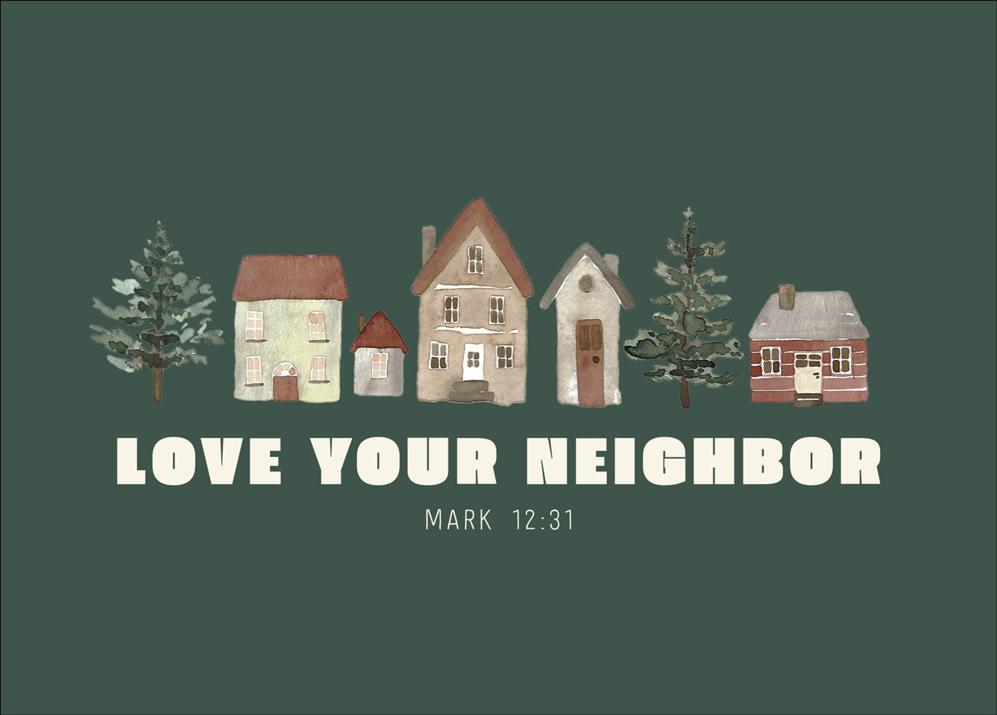 fontis-papeterie-love-your-neighbor-postkarte-dunkelgr-n-markus-12-31 image 1
