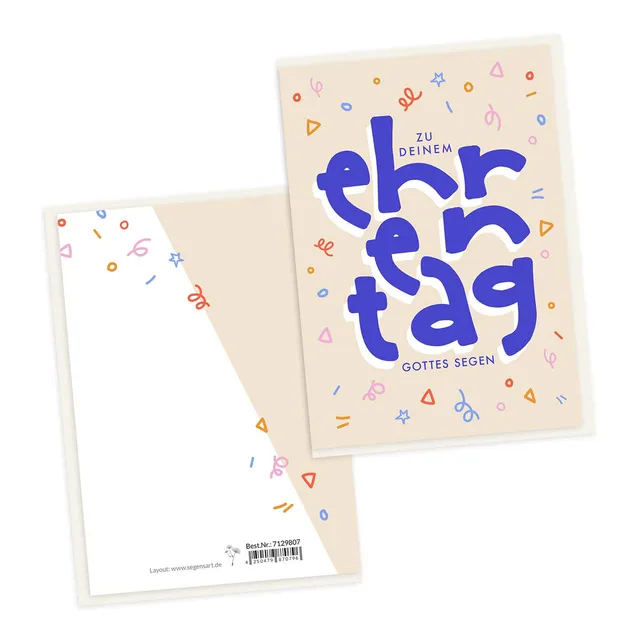 fontis-zu-deinem-ehrentag-doppelkarte-gottes-segen-mit-umschlag image 1