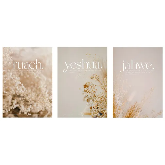 fontis-ruach-yeshua-jahwe-poster-set-a4-3er-christlich image 1