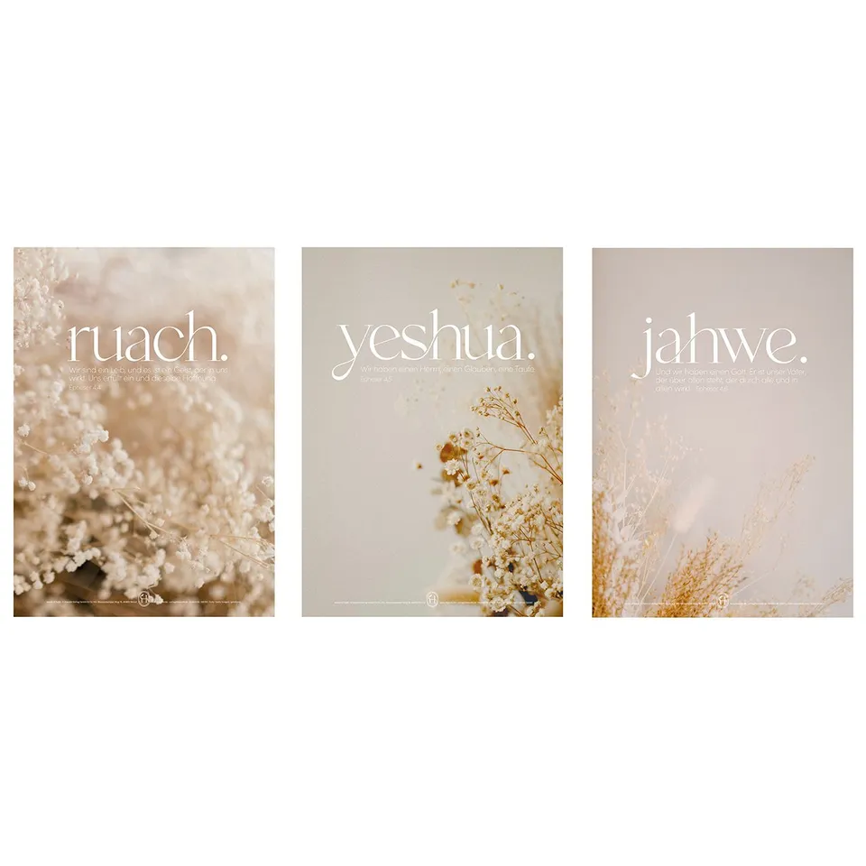 fontis-ruach-yeshua-jahwe-poster-set-a4-3er-christlich image 1