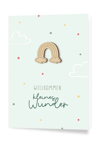 fontis-papeterie-willkommen-kleines-wunder-faltkarte-geburt image 1