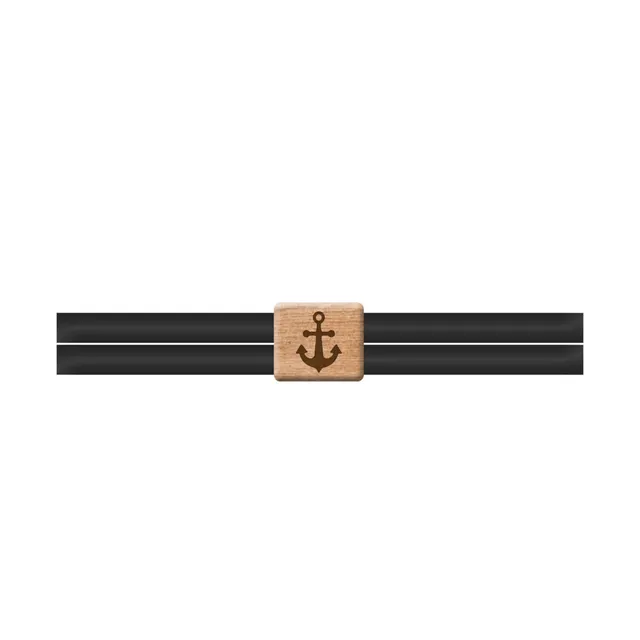 fontis-anker-textilarmband-schwarz-mit-holz-element image 1