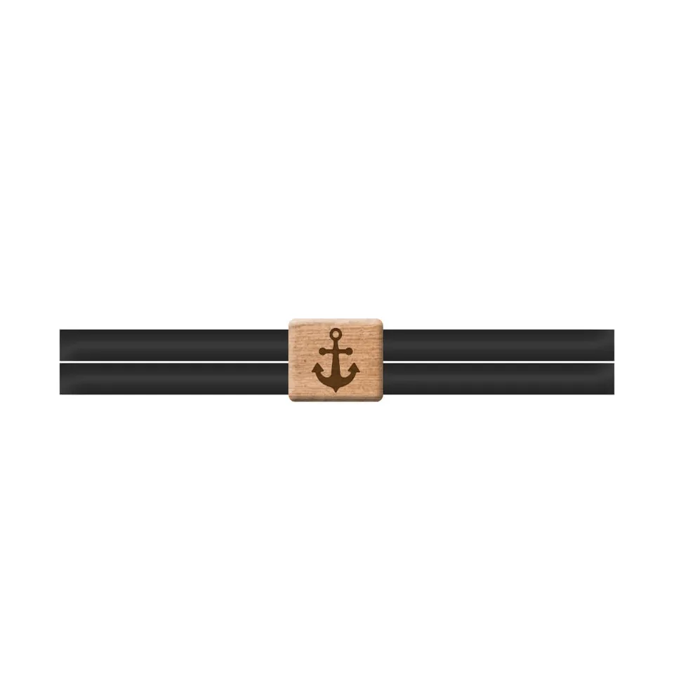fontis-anker-textilarmband-schwarz-mit-holz-element image 1