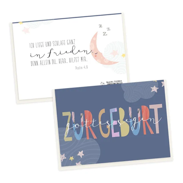 segensart-zur-geburt-doppelkarte-gottes-segen-psalm-4-9 image 1